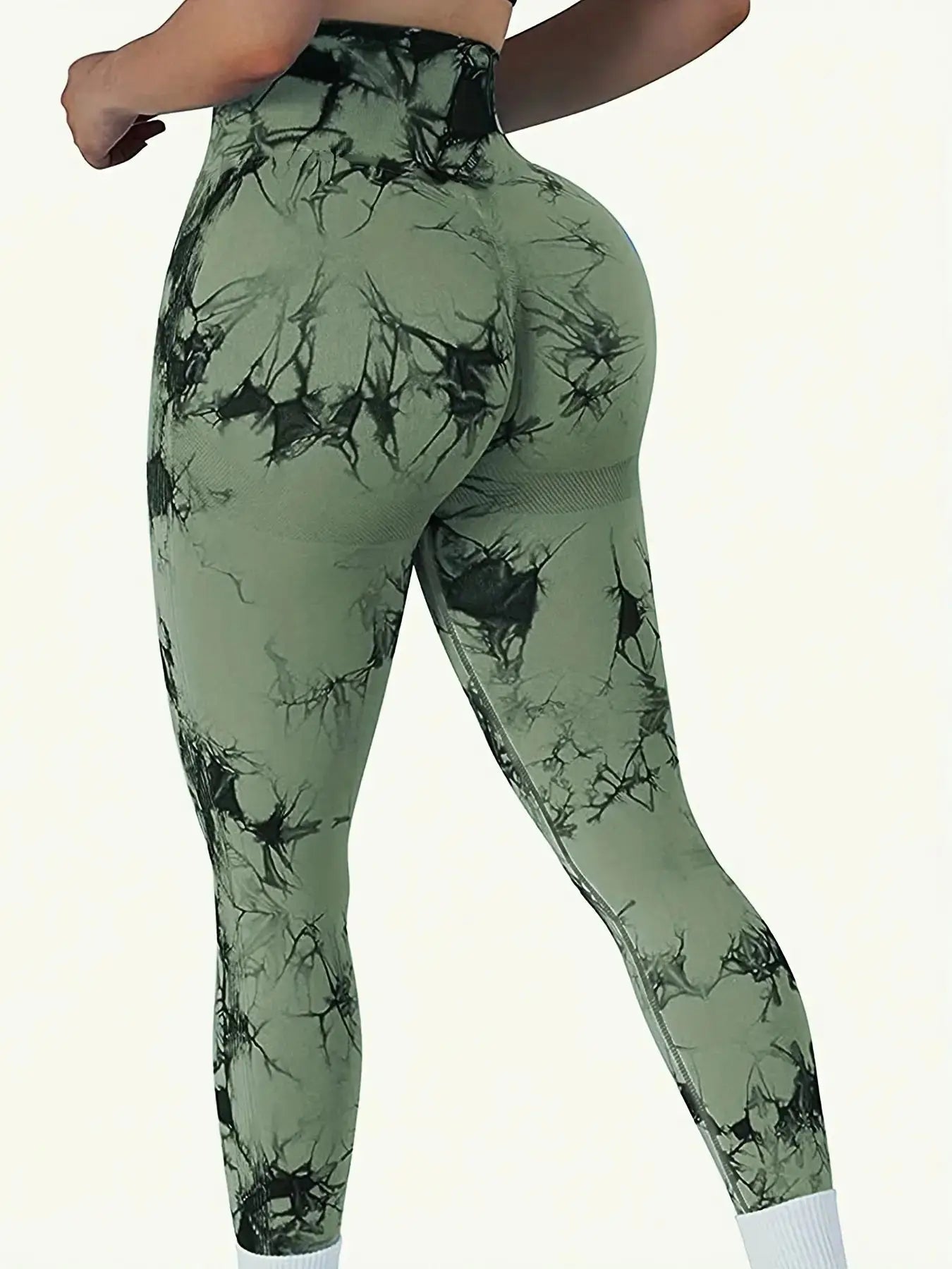 Women's Tie-Dye Seamless Peach Butt High Waist Butt Pants Stretch Fitness Yoga Pants Zen fit plus