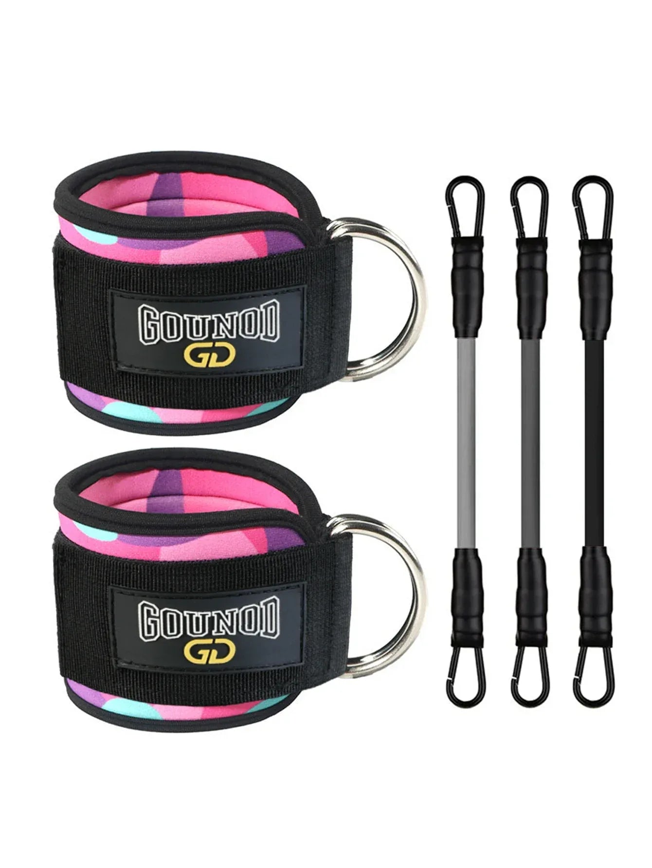 2PC/3PC GOUNOD Fitness Ankle Strap Adjustable D-Ring Support Cuffs Gym Leg Strength Exercise Pulley With Buckle Sport Guard Safe - Zen Fit Plus