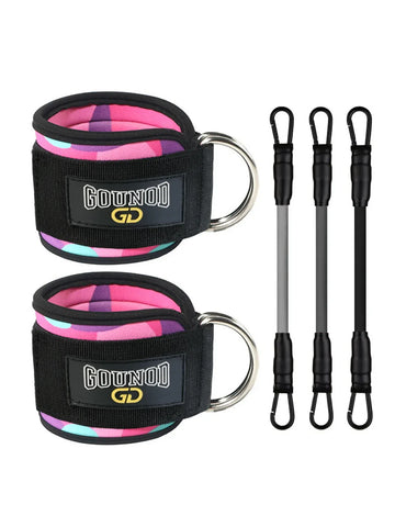 2PC/3PC GOUNOD Fitness Ankle Strap Adjustable D-Ring Support Cuffs Gym Leg Strength Exercise Pulley With Buckle Sport Guard Safe - Zen Fit Plus