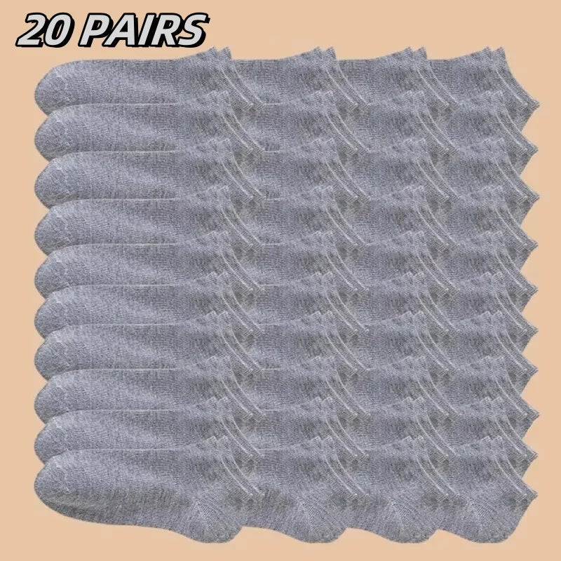 10 Pairs Women/Men Boat Socks Invisible Low Cut Silicone Non-slip Summer No-show Ankle Socks Solid Color Casual Breathable Zen fit plus