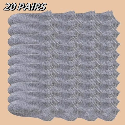 10 Pairs Women/Men Boat Socks Invisible Low Cut Silicone Non-slip Summer No-show Ankle Socks Solid Color Casual Breathable Zen fit plus
