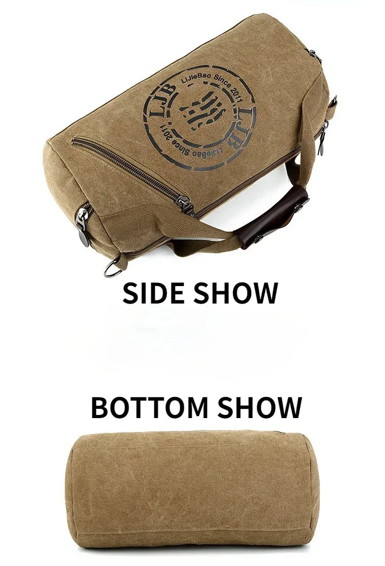 Male Canvas Sport Bag Durable Multifunction Handbag Men Training Gym Bags Women Fitness Shoulder Bag Outdoor Sporting Backpack - Zen Fit Plus