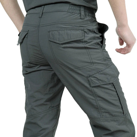 Men's Summer Tactical Cargo Pants Lightweight Casual Waterproof Trousers Casual Pants Wear-resisting Multi-pocket Outdoor Hiking Zen fit plus