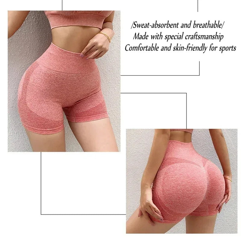 Women Yoga Shorts High Waist Workout Shorts Fitness Yoga Lift Butt Fitness Ladies Yoga Gym Running Short Pants Sportswear - Zen Fit Plus