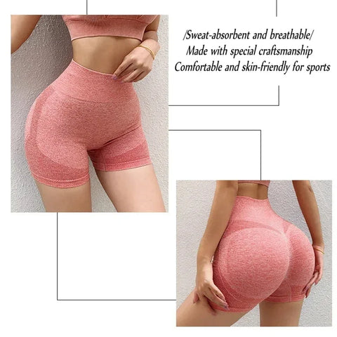 Women Yoga Shorts High Waist Workout Shorts Fitness Yoga Lift Butt Fitness Ladies Yoga Gym Running Short Pants Sportswear - Zen Fit Plus