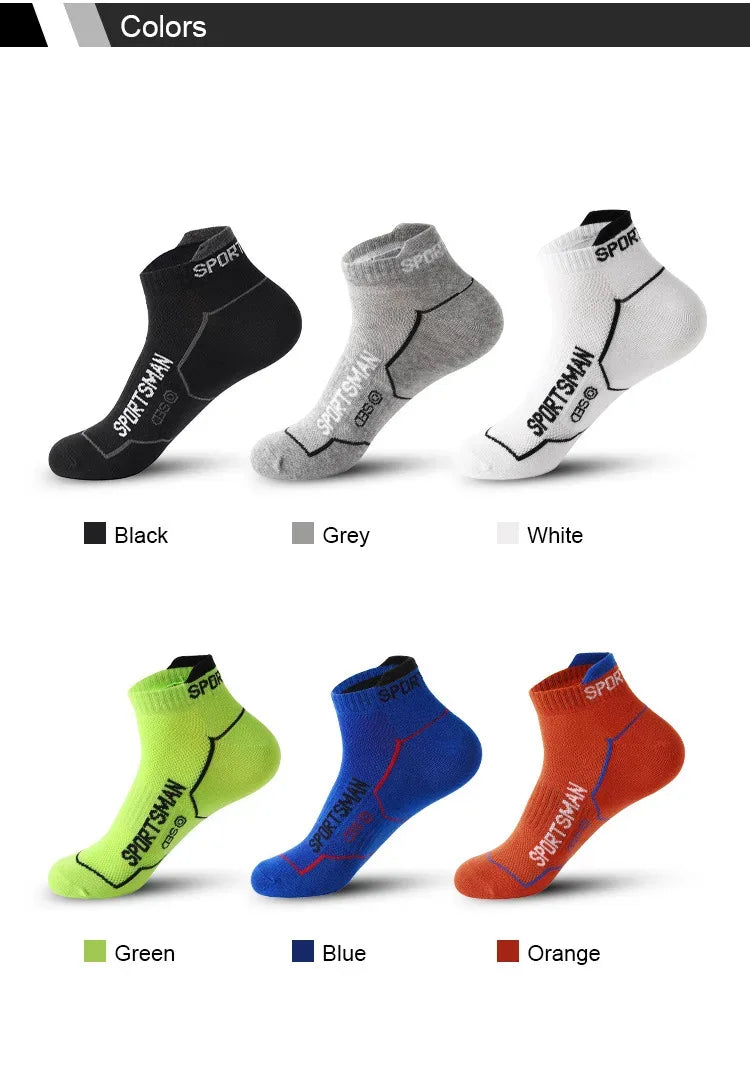 6 Pairs Socks Men's Short Socks Sweat Absorbent and Odorous Basketball Socks Running Sports Socks Breathable Mesh Men's Socks - Zen Fit Plus
