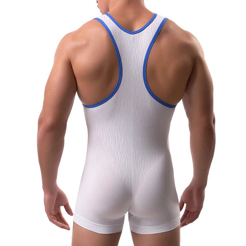 Mens Bodybuilding Underwear Shapers Sexy Stretch Tight Males Leotard Wrestling Singlet Jumpsuit Bodysuit Tanks Zen fit plus