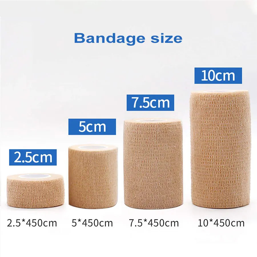 16 Colors 2.5/5/10/15cm Colorful Self Adhesive Bandages Elastic Athletic Gym Tape Elastoplast Sports Protection Ankle Palm Knee Zen fit plus
