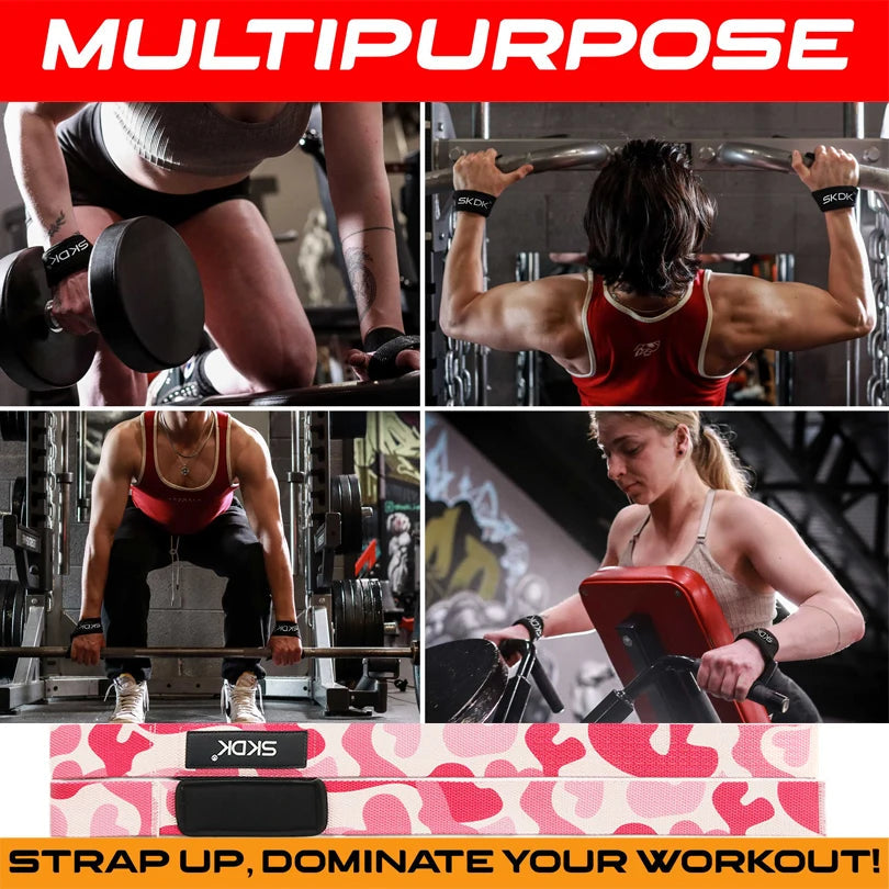 Weightlifting Straps 1 Pair Lifting Wrist Anti-Slip Silicone Strength Training Strap Deadlifts Crossfit Hand Grips Wrist Support Zen fit plus