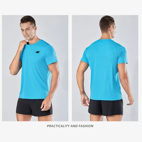 Men's Summer Exercise Trainning T-shirt High Quality Breathable Quick Dry Short Sleeved Top Marathon Gym Fitness Basketball Tees - Zen Fit Plus