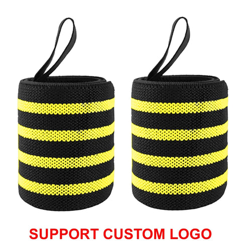 1 Pair Wristband Wrist Support Brace Straps Extra Strength Weight Lifting Wrist Wraps Bandage Fitness Gym Training Custom Logo Zen Fit Plus