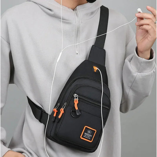 Chest Bags Men's One Shoulder Crossbody Bag Large Capacity Outdoor Sports Leisure Fashion Small Shoulder Bag Backpack Men's Zen fit plus