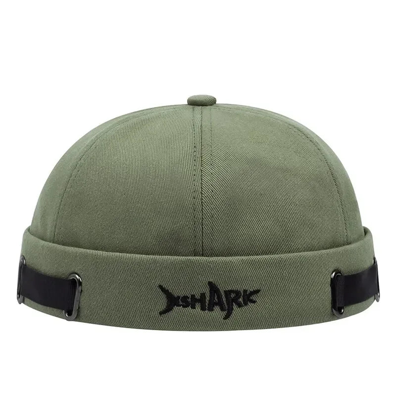 Vintage Brimless Hat Breathable Shark Beanie Hat Cotton Retro Men Adjustable Docker Cap Literary Sailor Cap Women Hip Hop Hat - Zen Fit Plus