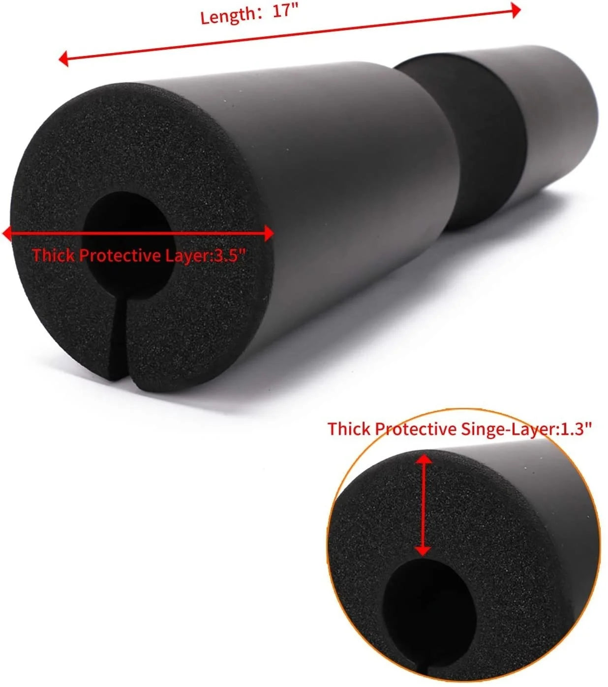 Barbell Shoulder Pads Thickened Squat Weightlifting Foam Neck Pads Lunges Hip Thrusts Powerlifting Deadlift Gym Fitness Training Zen fit plus