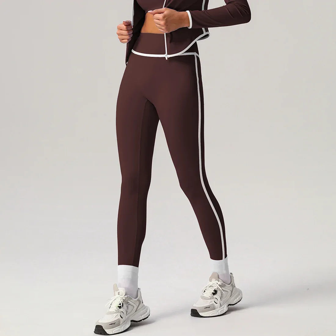 Women Fitness Casual Training Contrast Color Butt Liftting Outdoor Running Sport Yoga Leggings - Zen Fit Plus