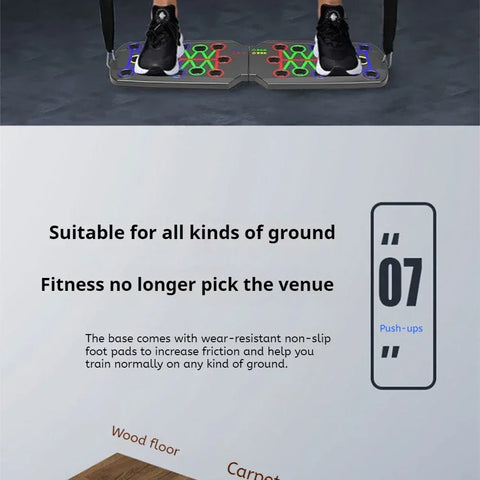 Foldable Multi-Functional Push Up Board Chest Abs Training Equipment Portable Home Gym Fitness Tool for Men Core Workout - Zen Fit Plus