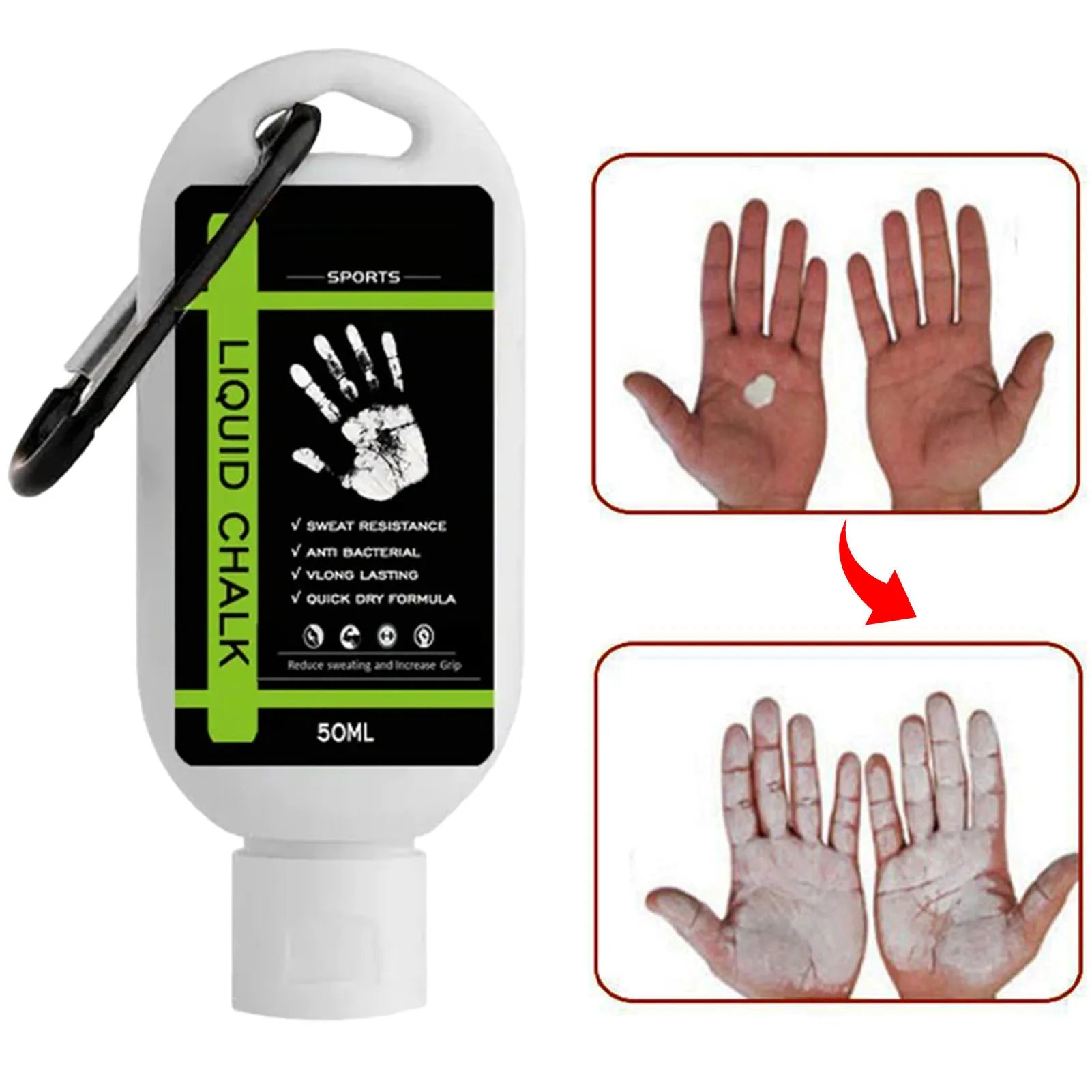 30/50/100ml Sports Liquid Chalk Magnesium Powder Fitness Weight Lifting Non-slip Cream Grip Weight Lifting Climbing Gym Sports Zen fit plus