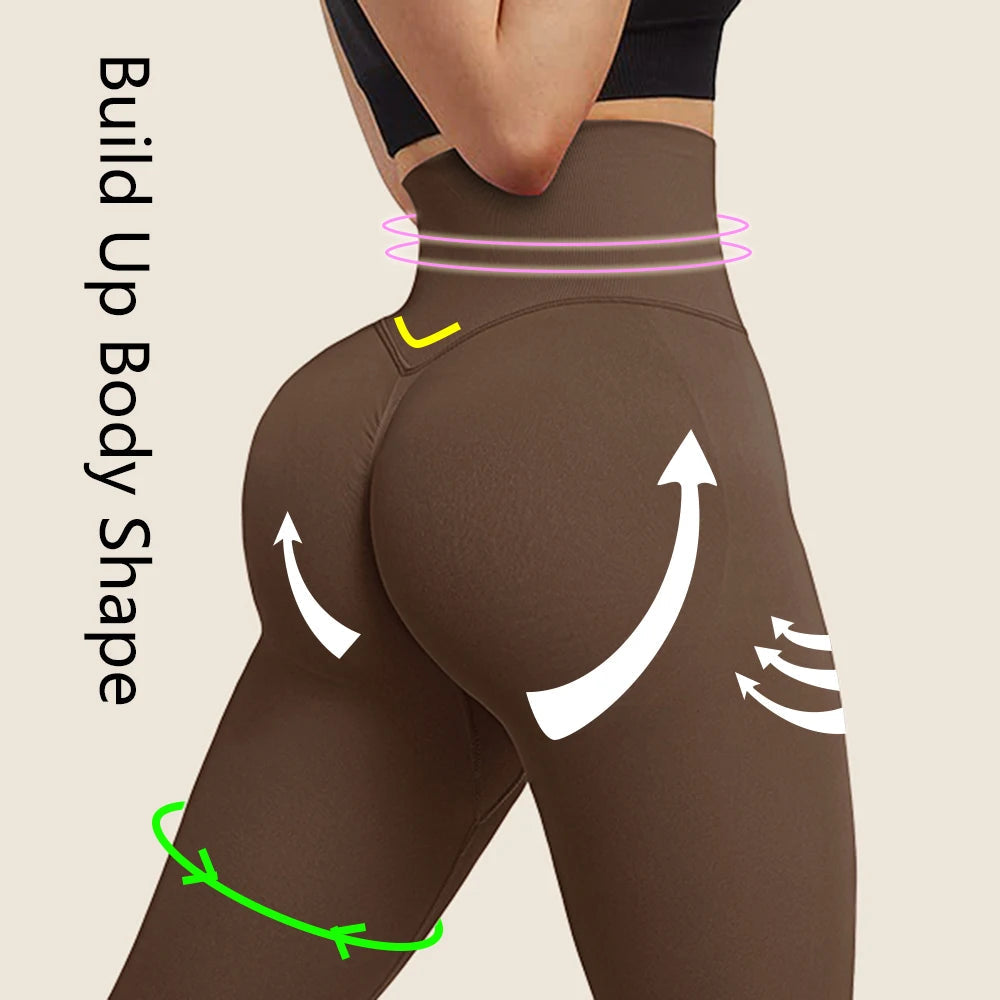 New Seamless Push Up Sport Leggings For Women High Waist Tummy Control Gym Workout Fitness Tights Stretchy Peach Butt Yoga Pants Zen fit plus