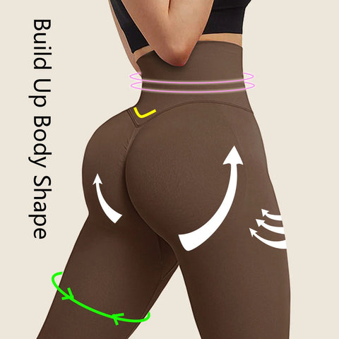 New Seamless Push Up Sport Leggings For Women High Waist Tummy Control Gym Workout Fitness Tights Stretchy Peach Butt Yoga Pants Zen fit plus