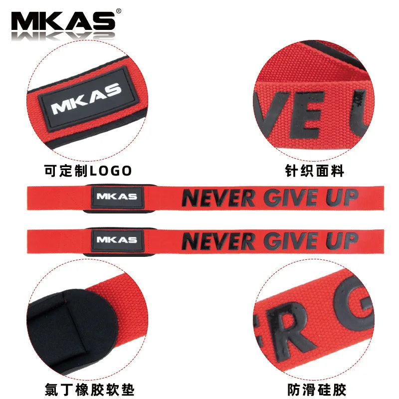 1Pair Non-slip Strap Gym Dumbbell Workout Weights Lifting Straps Crossfit Fitness Equipment Wrist Wrap Lift Exercise Training Zen fit plus