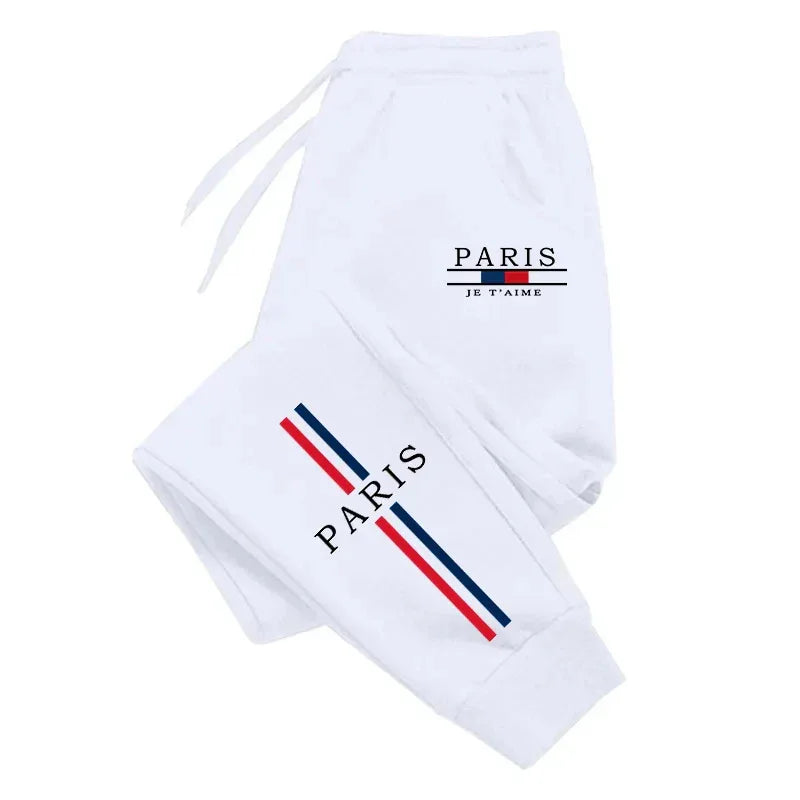 Men's Four Season Casual Sports Jogging Pants Male Urban Fashion Trousers High Quality Paris Printed Home Outdoor Sweatpants - Zen Fit Plus