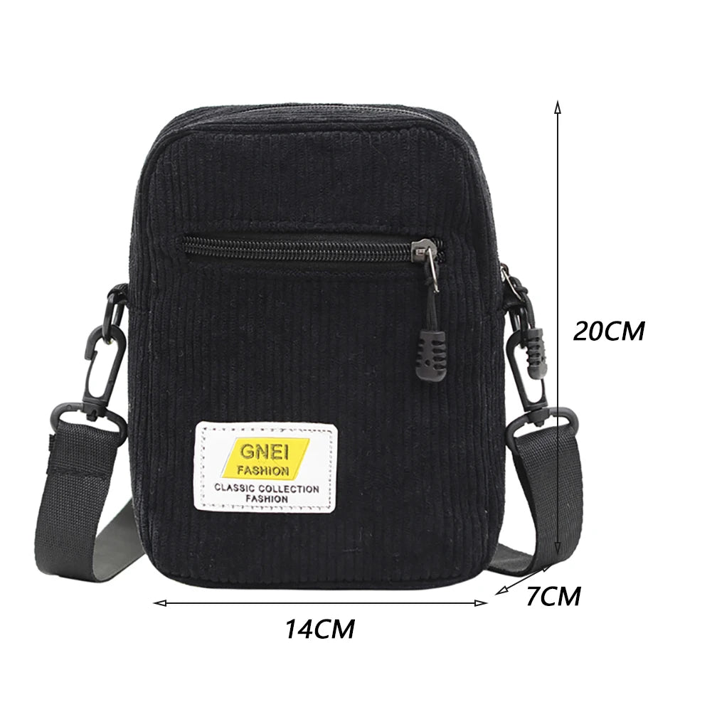 Unisex Crossbody Bag Oxford Cloth Diagonal Shoulder Bags Solid Color Satchels Fashion Leisure Trend Square Sling Handbags Zen fit plus