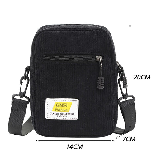 Unisex Crossbody Bag Oxford Cloth Diagonal Shoulder Bags Solid Color Satchels Fashion Leisure Trend Square Sling Handbags Zen fit plus