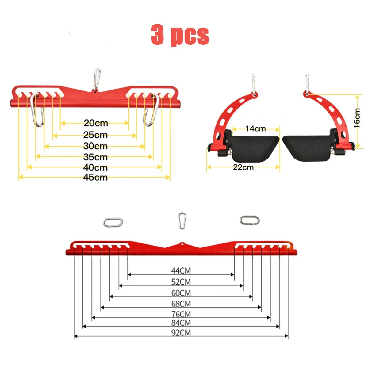 Fitness Rowing Attachment Gym Biceps Triceps Blaster Handle Press Down Grips Hand Lat Pull Down Pulley Cable Machine Accessories - Zen Fit Plus