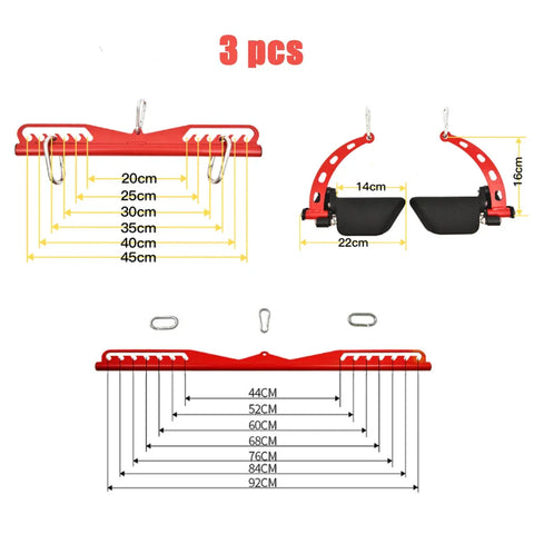 Fitness Rowing Attachment Gym Biceps Triceps Blaster Handle Press Down Grips Hand Lat Pull Down Pulley Cable Machine Accessories - Zen Fit Plus