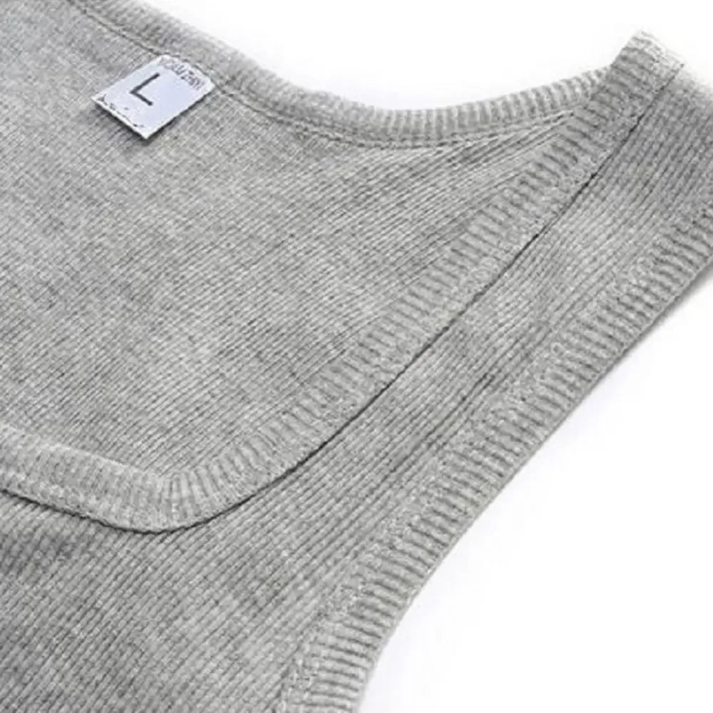 Summer Men Women Tank Top Pure Cotton Bodybuilding Sweatshirt Sleeveless Men's T-shirt Basic Elastic Fitness Clothes Muscle Vest - Zen Fit Plus