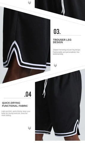 Summer Sports Shorts Men's Casual Five-point Pants Trend Loose Basketball Outer Wear Big Pants Pants Mesh Thin Section - Zen Fit Plus