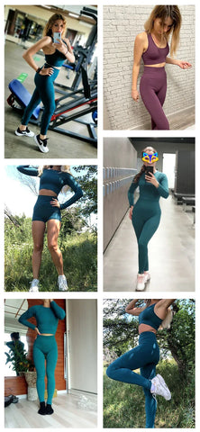 WAREBALL 2/3/4pcs Seamless Yoga Set Gym Clothes Sportswear Yoga Suits For Women Fitness Set Tracksuits Sports Bra Gym Leggings - Zen Fit Plus