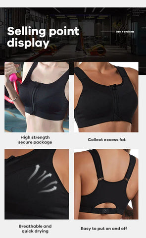 Yoga Fitness Bra Shock-absorbing Sports Bra Breathable and Quick Drying Training Running WOMEN'S Underwear - Zen Fit Plus