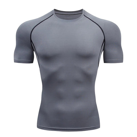 Men's Running Compression Shirts Short Sleeve Sport Gym Tees Fitness Quick Dry Sweatshirt Jogging Tracksuit Athletic Shirt Tops Zen fit plus