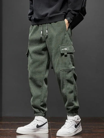 Spring Autumn New Style Elastic Waist Casual Pants for Men Stretch Straight Drawstring Harem Jogging Sports Long Pants Male Zen fit plus