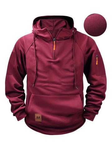 New Multi Pocket Zipper Fleece Dropped Shoulder Hooded Sweatshirt Men's Women's Plus Size Loose Pullover Fashion Sweatshirt Zen fit plus