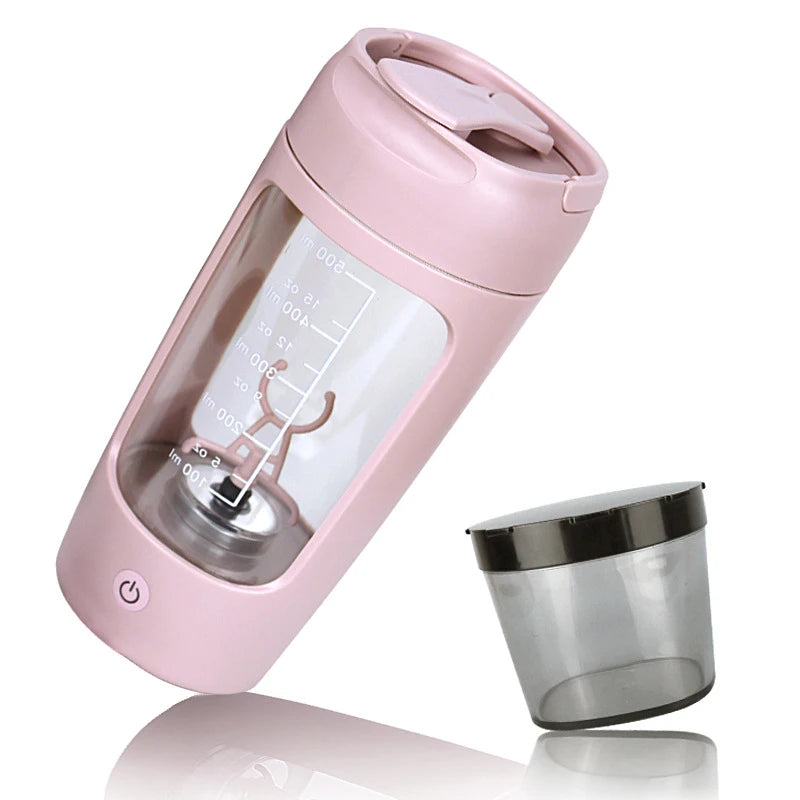 USB Electric Protein Shaker Bottle Portable 1200mAh Rechargeable Blender Cup Multipurpose 650ml Mixing Cups for Fitness Workout Zen fit plus
