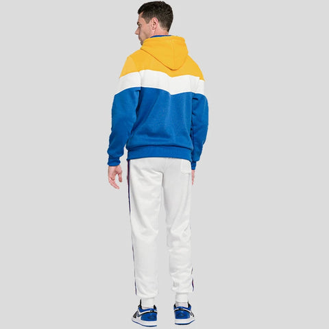 Men's Patchwork Hoodie Outdoor Casual Sportswear Street Fashion Men's Fleece Thermal Hooded Sweatshirt Fall Winter Black Zen fit plus