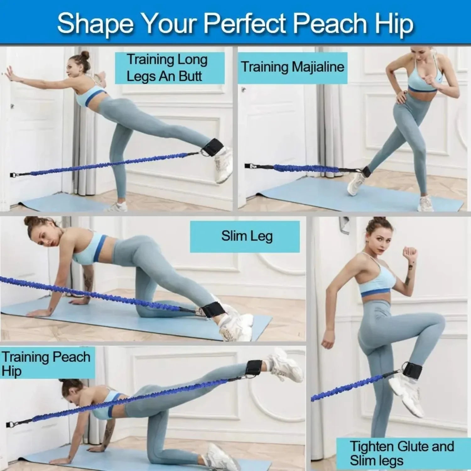 Booty Resistance Band Glute Cord Cable Machine Ankle Kickback Strap  Legs Abs  Workouts Gym  Workout Fitness Equipment Penis Ab Zen fit plus