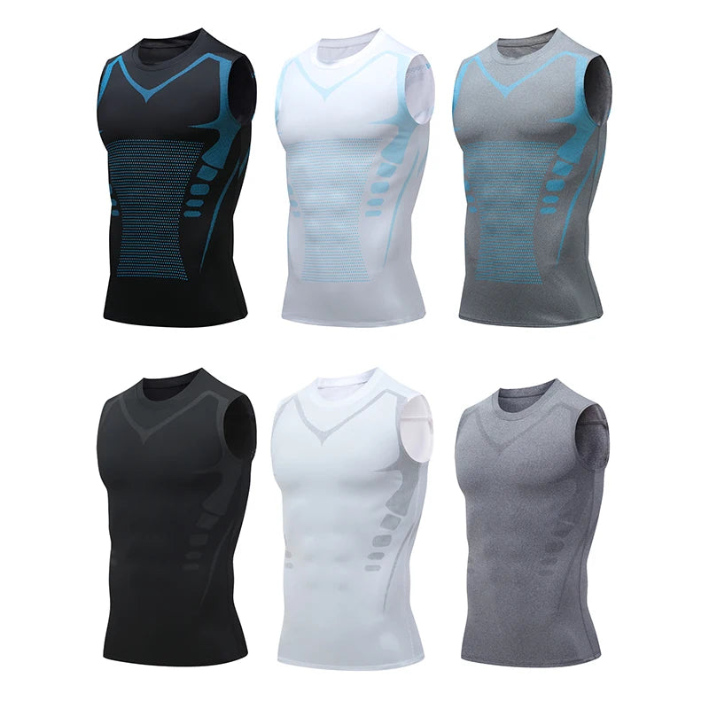 Compression Tank Top Men Gym Shirt Sleeveless Quick Dry Printing Sportswear Male Fitness Bodybuilding Vest Workout Muscle Top Zen fit plus
