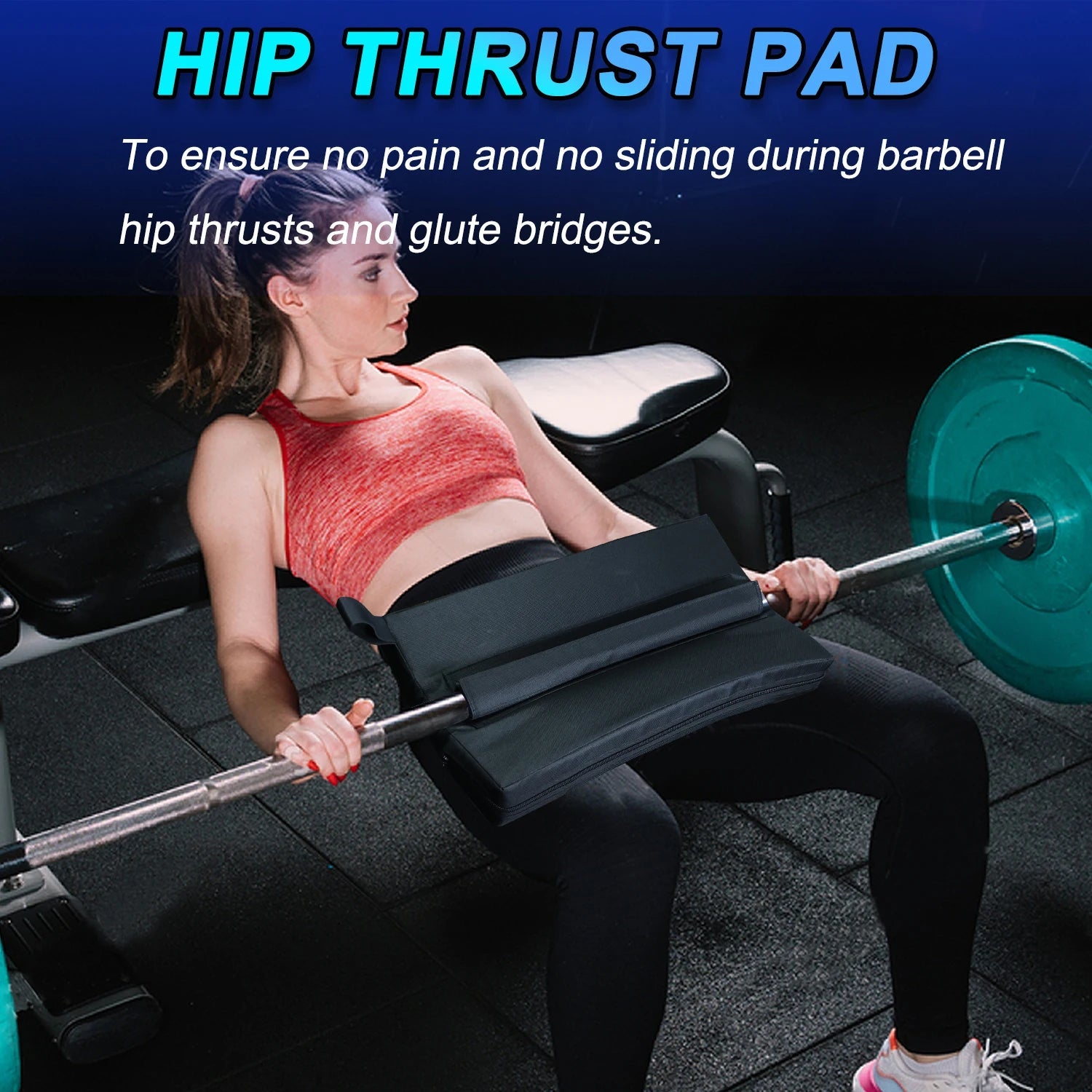 Square Hip Thrust Pad Extra Thick Foam Cushion for Barbell Weightlifting Hip Thrusts Glute Bridges Premium Home Gym Equipment Zen fit plus