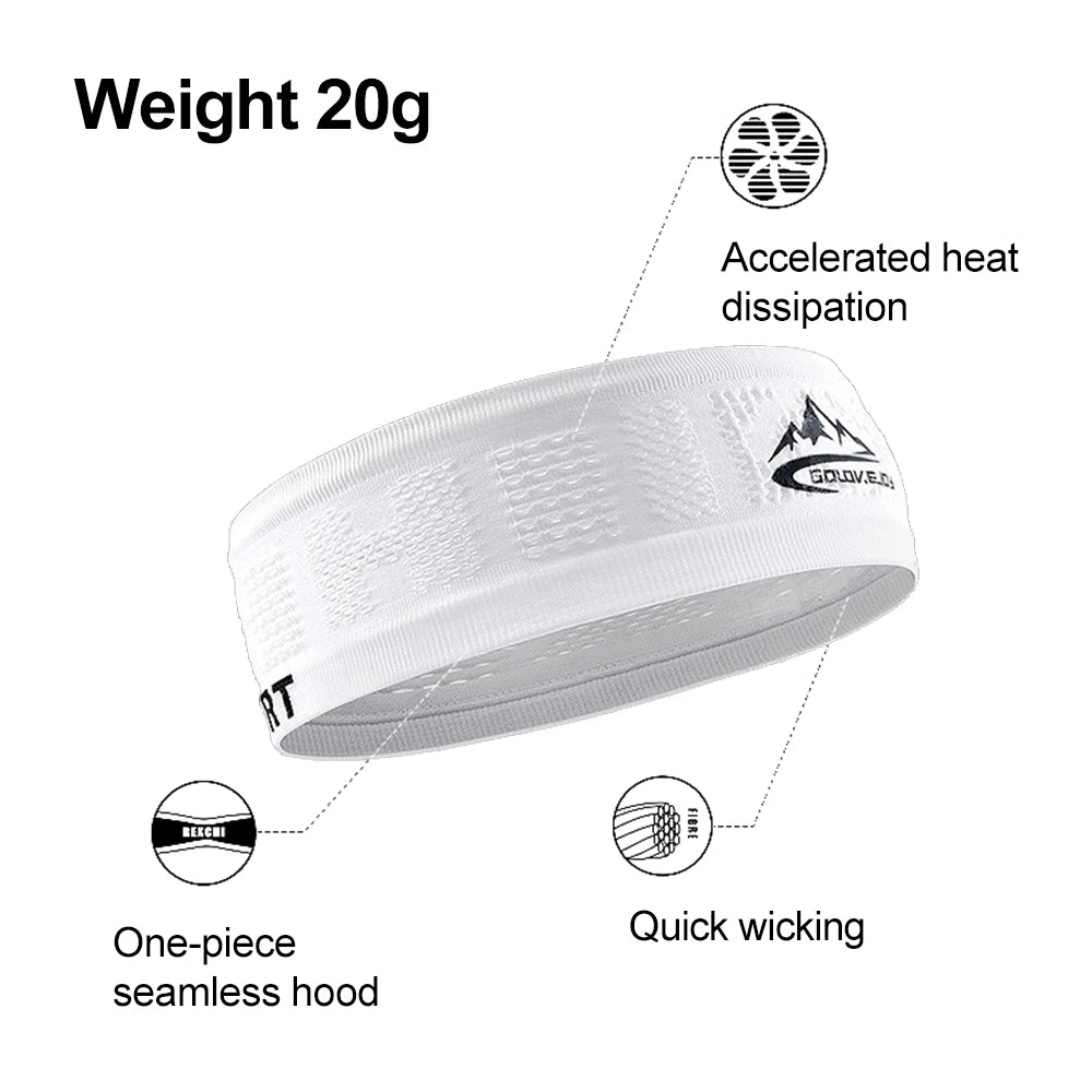 Sports Headband Cycling Headwear Men Women Elastic No Slip Band Basketball Gym Fitness Tennis Sun Protection Hat Unisex Zen fit plus