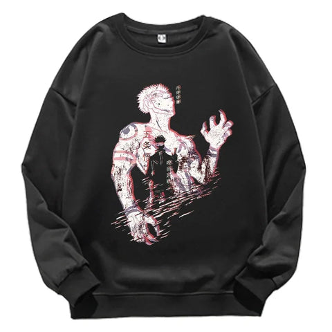Jujutsu Kaisen Anime round Neck Long Sleeve Sweatshirt Unisex Cotton Printed T-Shirt Virtual Two-Dimensional Cultural Apparel Zen Fit Plus