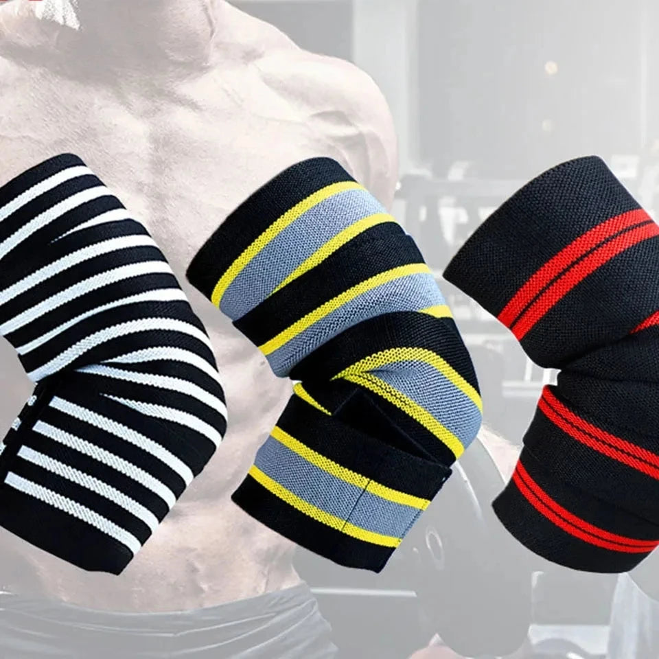 LOOGDEEL Elastic Elbow Sleeve Bandage Weightlifting Powerlifting Bodybuilding Arm Wrap Brace Strap Compression Elbow Support Pad Zen Fit Plus