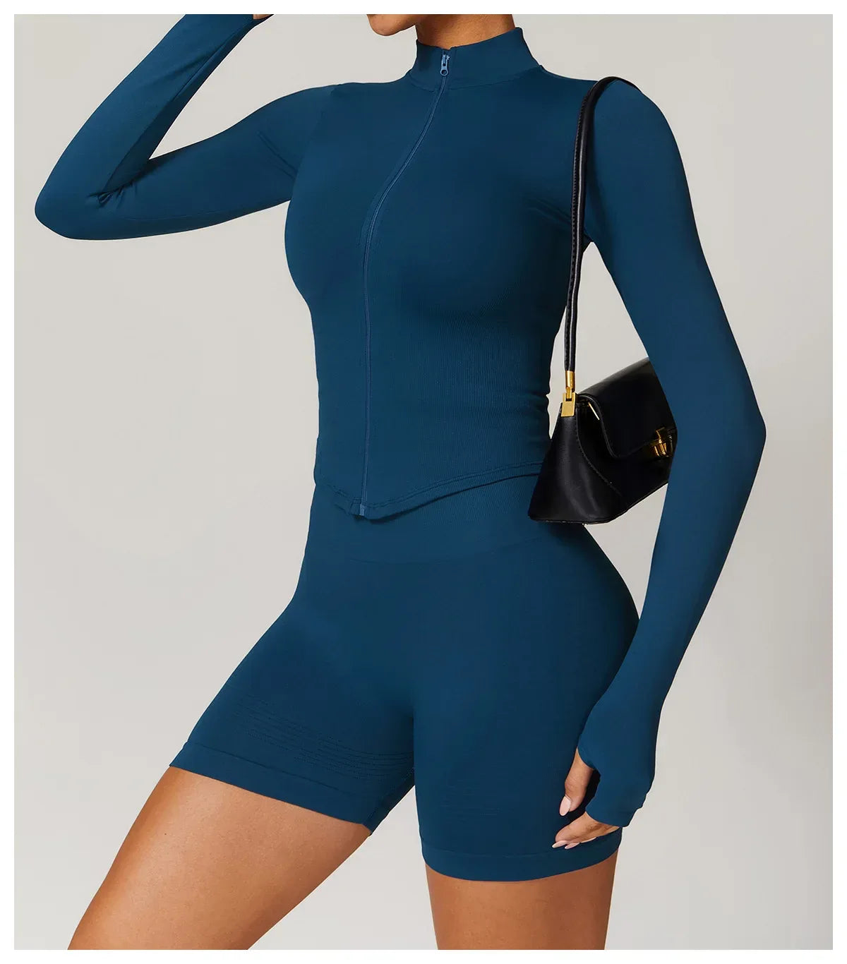 Hearuisavy Autumn Running Zipper Workout Jacket Women Long Sleeve Sportswear Gym Top Female Quick-Dry Yoga Clothing Sport Coat - Zen Fit Plus