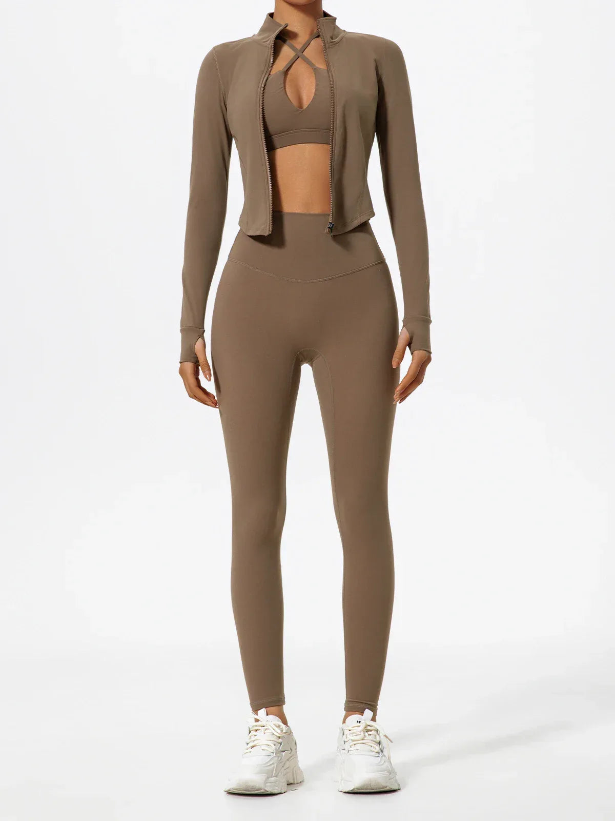 Hearuisavy Ultra-Soft Fabrics Casual Tight Sports Jackets Women Zipper Yoga Clothes Female Quick-Dry Long Sleeve Sportswear - Zen Fit Plus