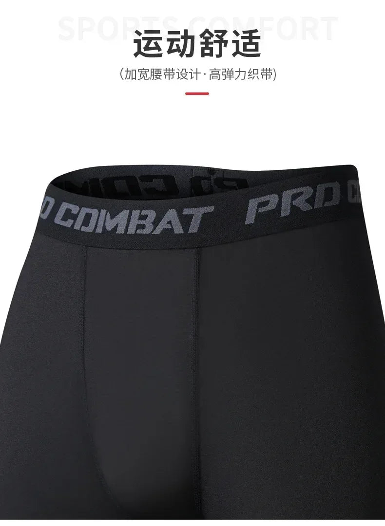 Men Gym Sportswear Muscle Bodybuilding Compression Pants Running Sports Long Pants Jogging Fitness Male Elastic Tights Trousers - Zen Fit Plus