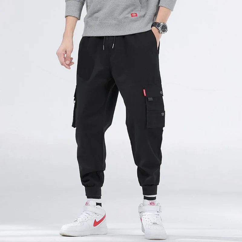 Classic Design Multi Flap Pockets Cargo Pants,Men's Loose Fit Drawstring Harem Cargo Jogger Pants oversized pants men and women Zen fit plus