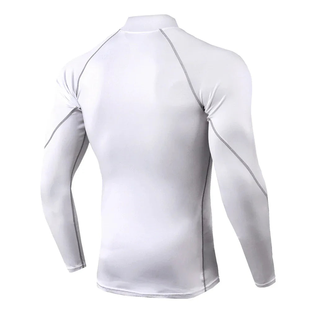 Men Sport T-shirt Quick Dry Bodybuilding Running Shirt Long Sleeve Compression Top Gym T Shirt Men Fitness Tight Rashgard - Zen Fit Plus
