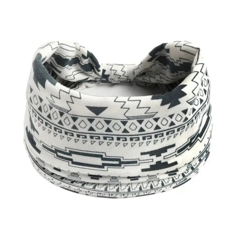 Bohemia Print Wide Headbands New Vintage Elastic Knot Turban Headwrap for Women Girls Soft Print Yoga Bandana Hair Accessories Zen Fit Plus